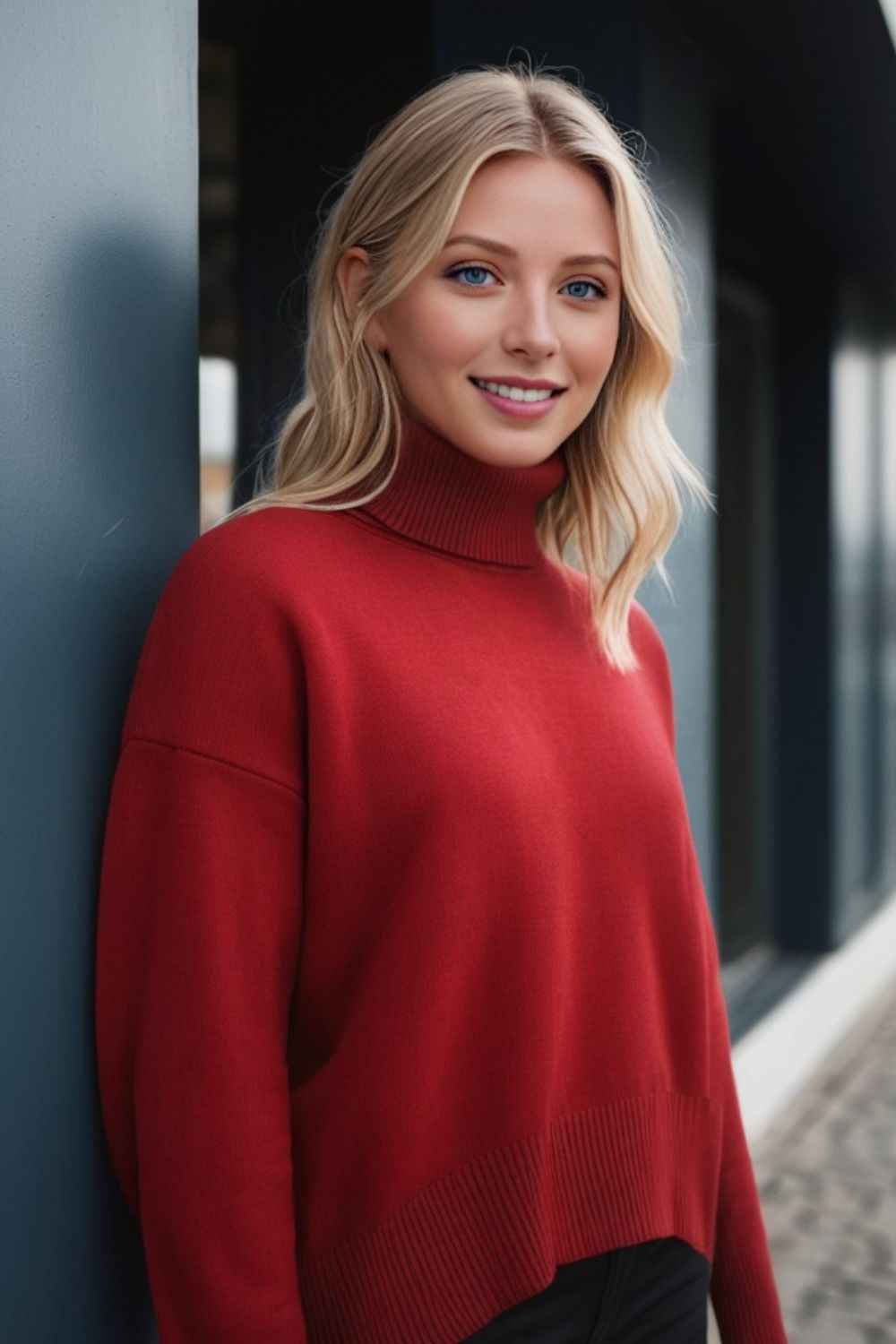women_fashion - littlescollectionSweaterTurtleneck Dropped Shoulder Sweater Womencozy sweater