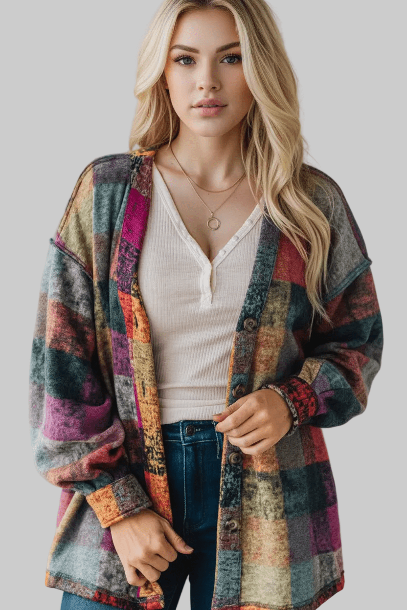 women_fashion - littlescollectionJacketsMira Cozy Shacket Exposed Seamcasual jacket women