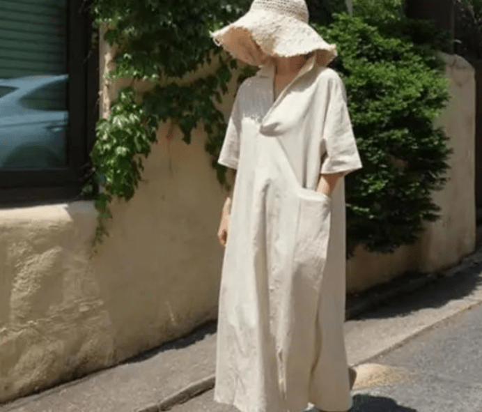 BohoLittlesEdit - Long dress - Mira Vintage Linen Midi Dress Women