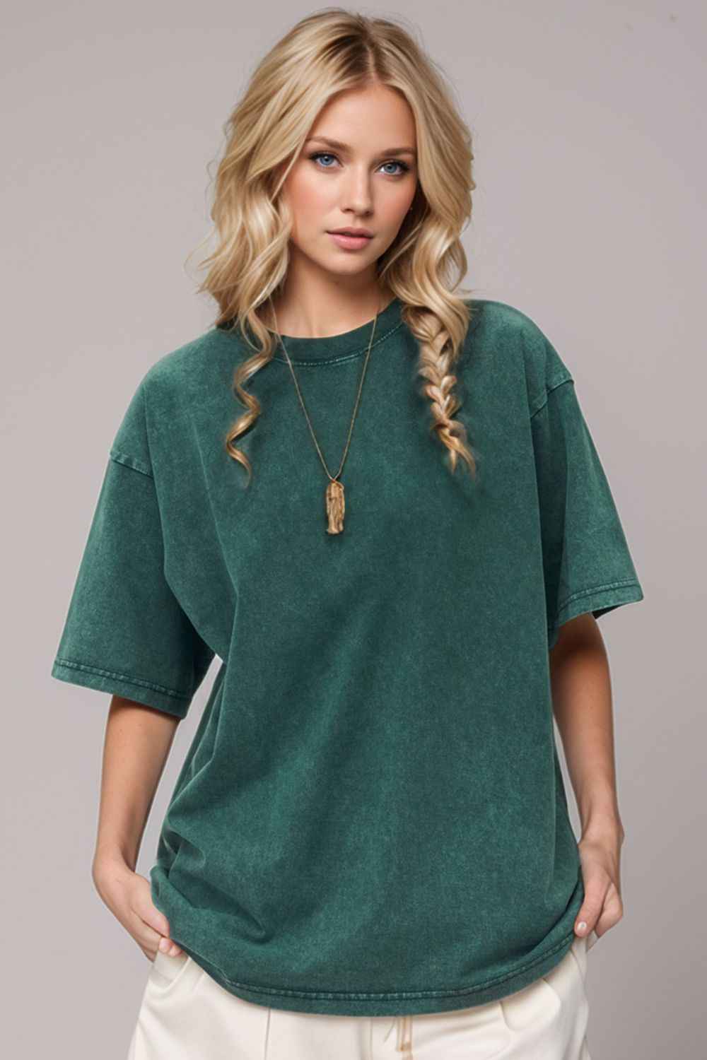 women_fashion - littlescollectionT-shirtRound Neck Cotton T-Shirt Half Sleeve Womencasual top
