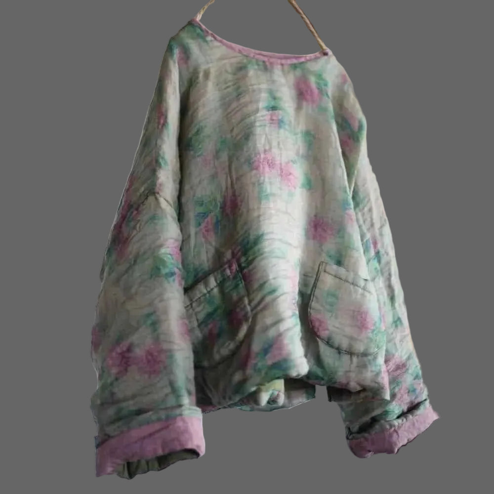 women_fashion - littlescollectionSweaterVintage Floral Patchwork Pullover Parka - Women&
