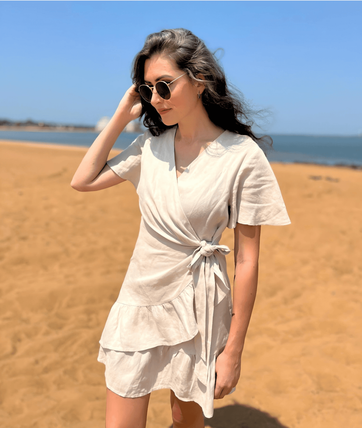 Solingen Short Sleeve Summer Made Wrap Dress