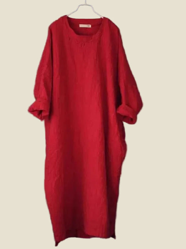 Vintage Baggy Maxi Dress in red