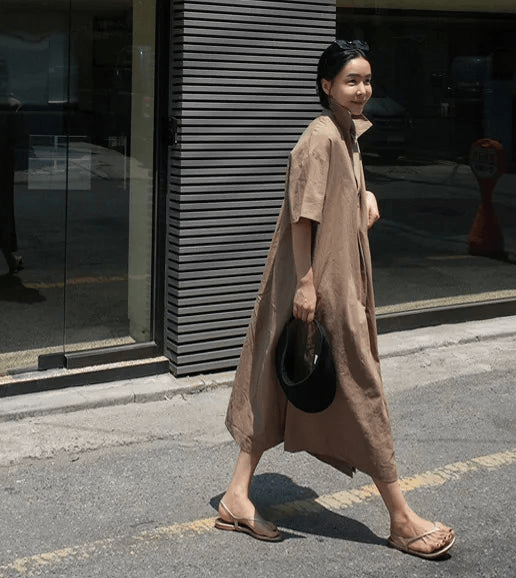 women_fashion - littlescollectionLong dressMira Vintage Linen Midi Dress Womencasual midi dress