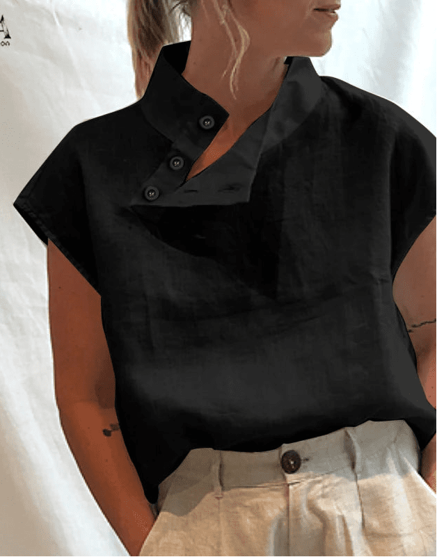 women_fashion - littlescollectionblouseSienna Relaxed Boho Everyday Blouselinen cotton top
