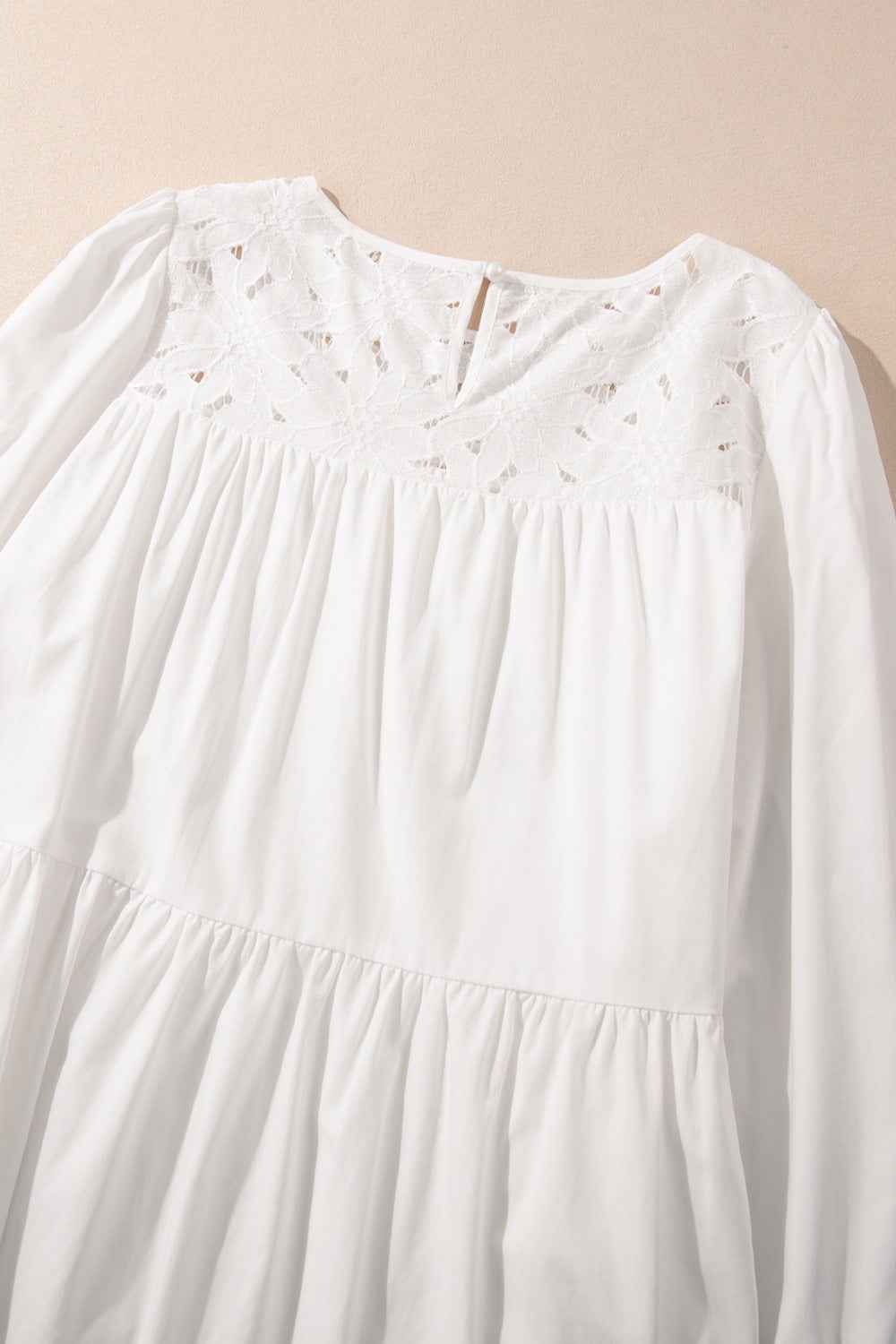 women_fashion - littlescollectionDressLace Detail Tiered Mini Dress with Pocketsmini dress