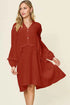 women_fashion - littlescollectionCotton dressHalf Button Ruffle Trim Cotton Midi Dress – CaramelBaggy dress cotton