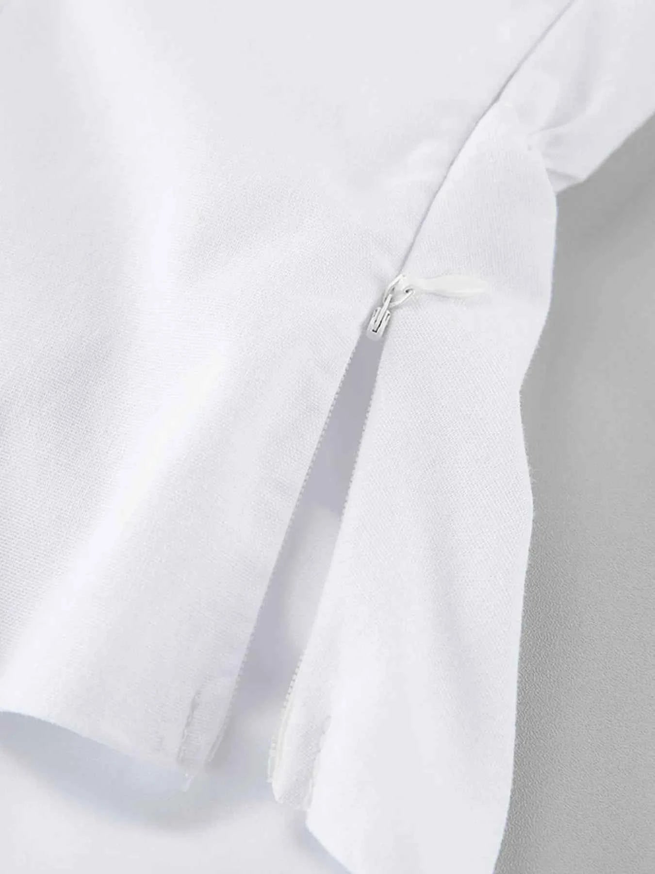 women_fashion - littlescollectionCotton dressRuffled White Cotton A - line Classic Maxi DressCotton flayer dress