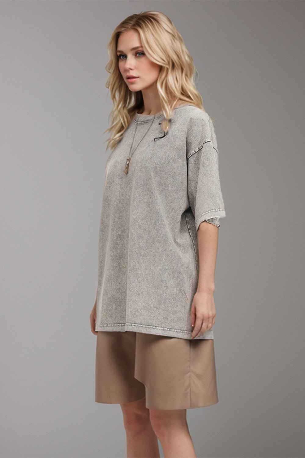 Basic Bae Round Neck Cotton T-Shirt