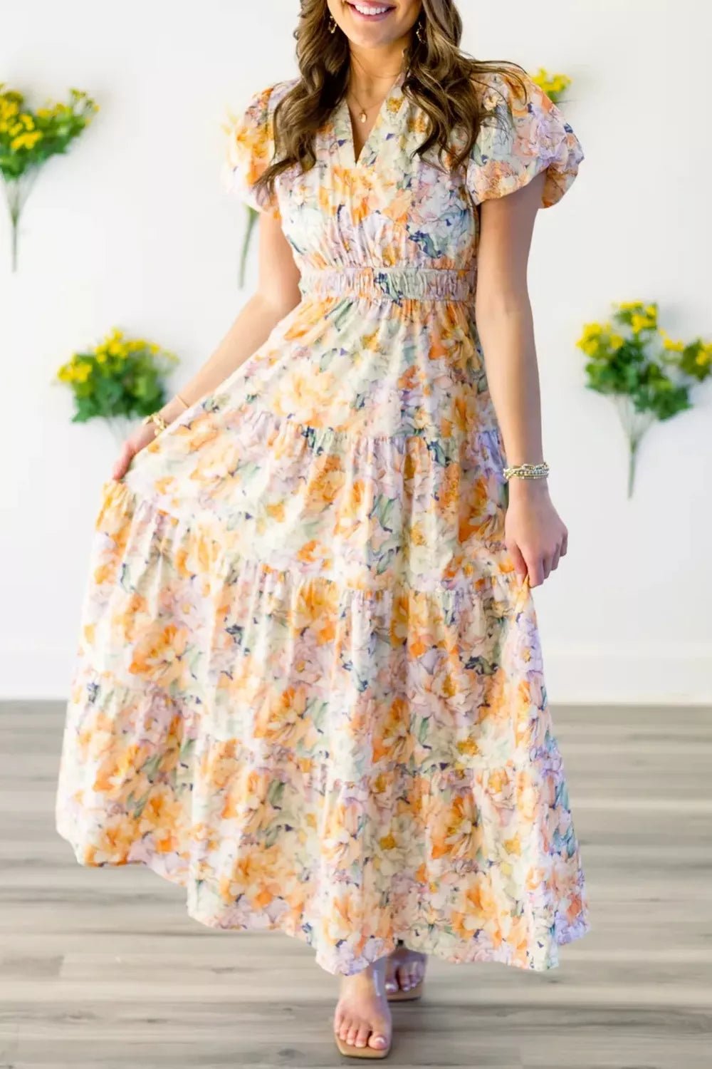 women_fashion - littlescollectionLong dressWildflower Smocked Vintage Cotton Dresscasual maxi dress
