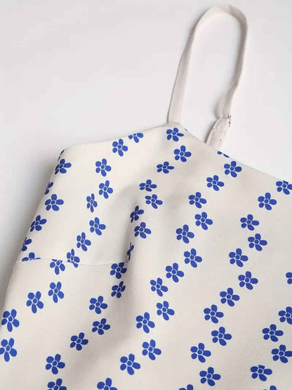women_fashion - littlescollectionDressSardine Print Spaghetti Strap Midi - Women&