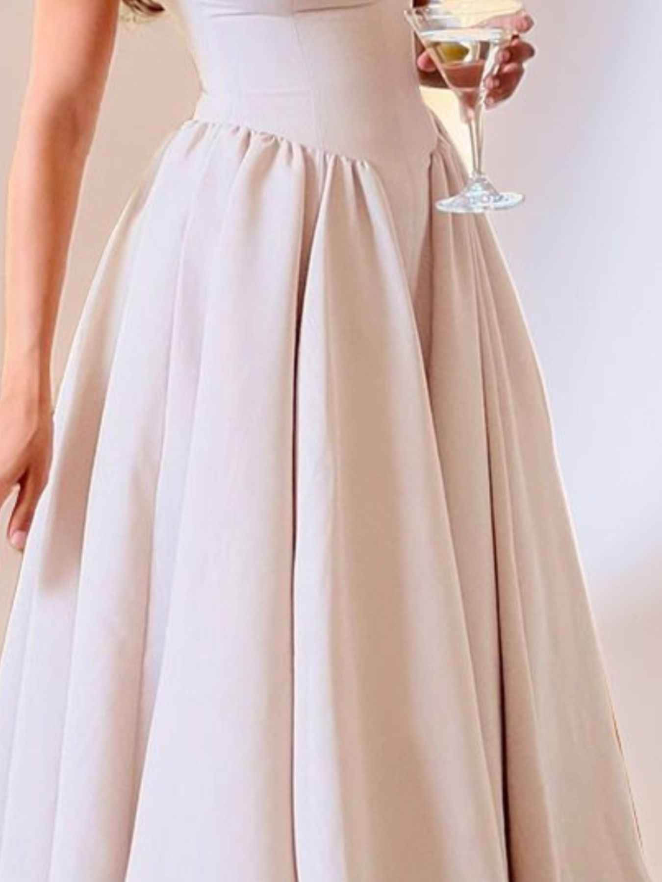 Backless A-Line Midi Dress Cap Sleeve Plus Size Women