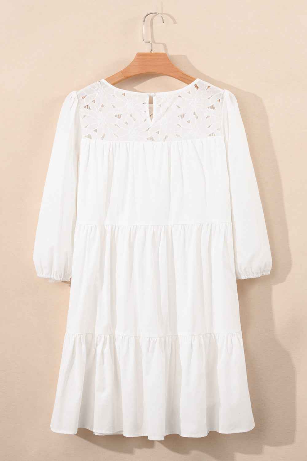 women_fashion - littlescollectionDressLace Detail Tiered Mini Dress with Pocketsmini dress