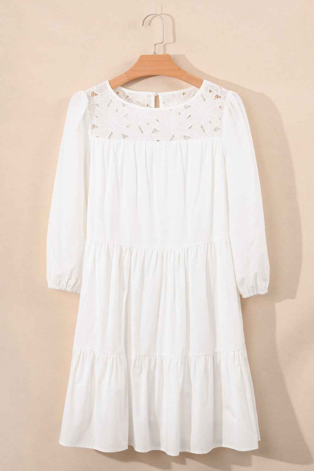 women_fashion - littlescollectionDressLace Detail Tiered Mini Dress with Pocketsmini dress