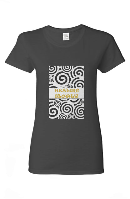 women_fashion - littlescollectiontshirtHealing Slowly Graphic Cotton T-Shirtcotton t-shirt women