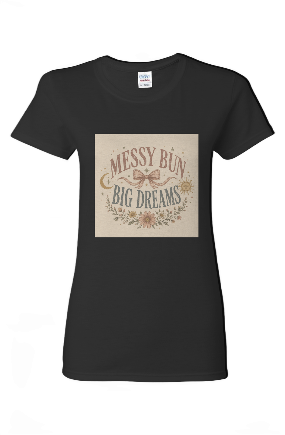 Black t-shirt with &