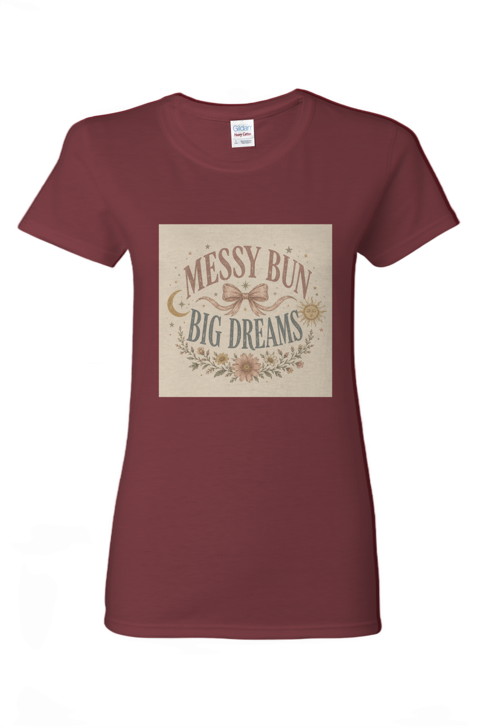 Maroon t-shirt with &