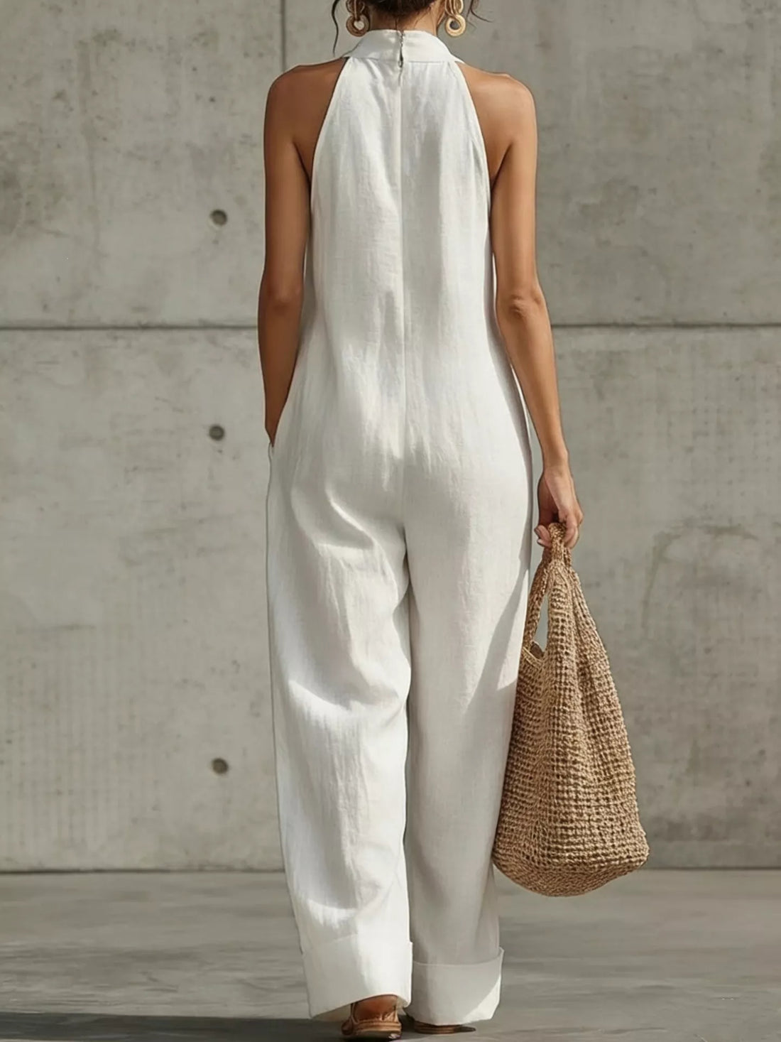BohoLittlesEdit - Body suit - Wide-Leg Halter Neck Jumpsuit Women