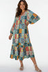 women_fashion - littlescollectionCotton dressFloral Boho Checkered Cotton V - Neck Dress