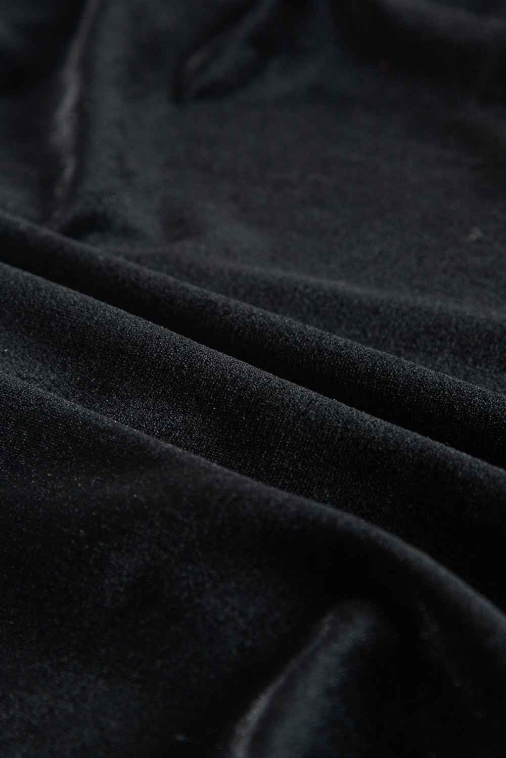 Crossover Bodice Black  Velvet Dress