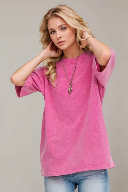 Basic Bae Round Neck Cotton T-Shirt