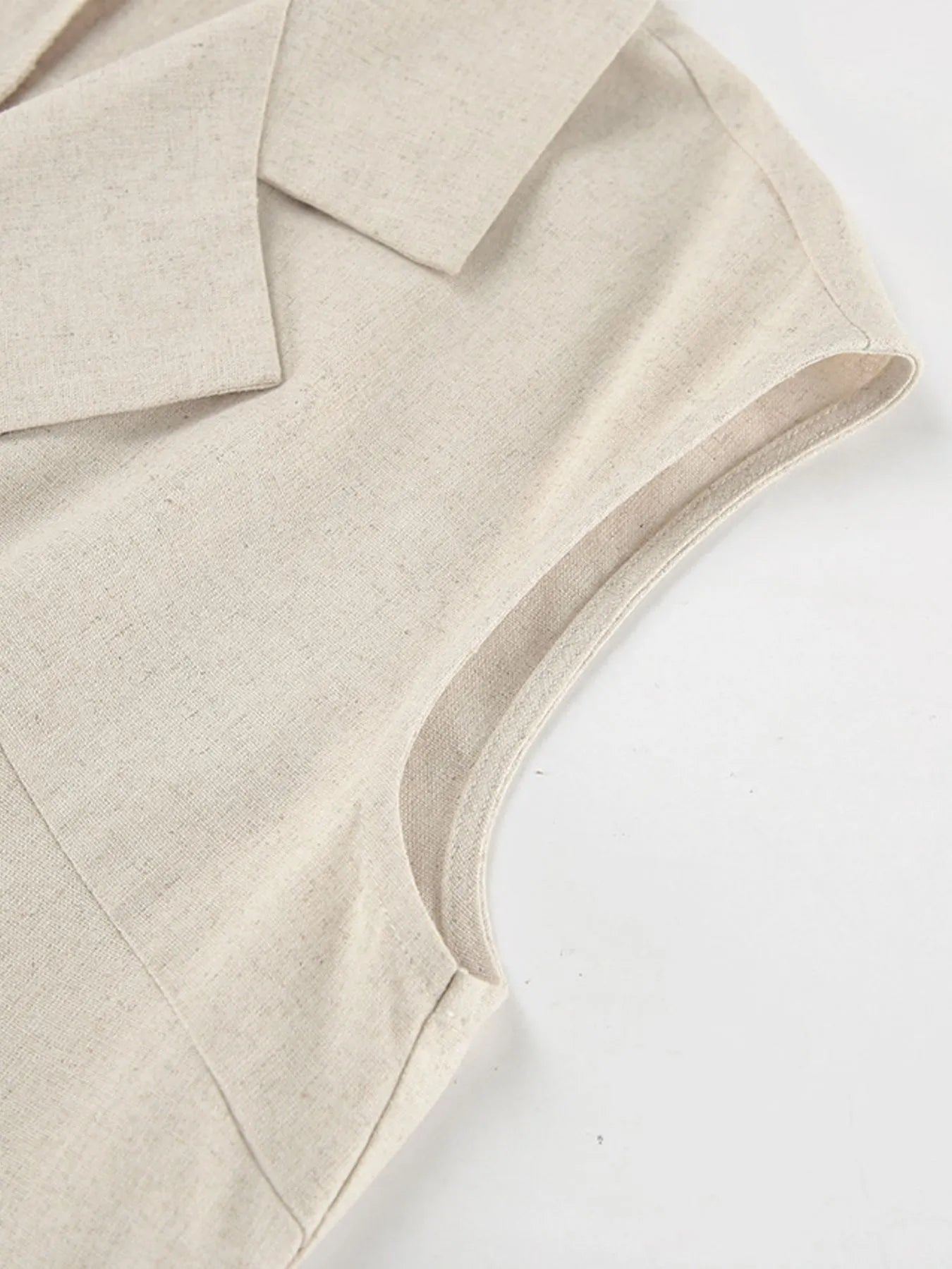 women_fashion - littlescollectionDressBelted Cap Sleeve Linen - Cotton Maxi DressChic Charm