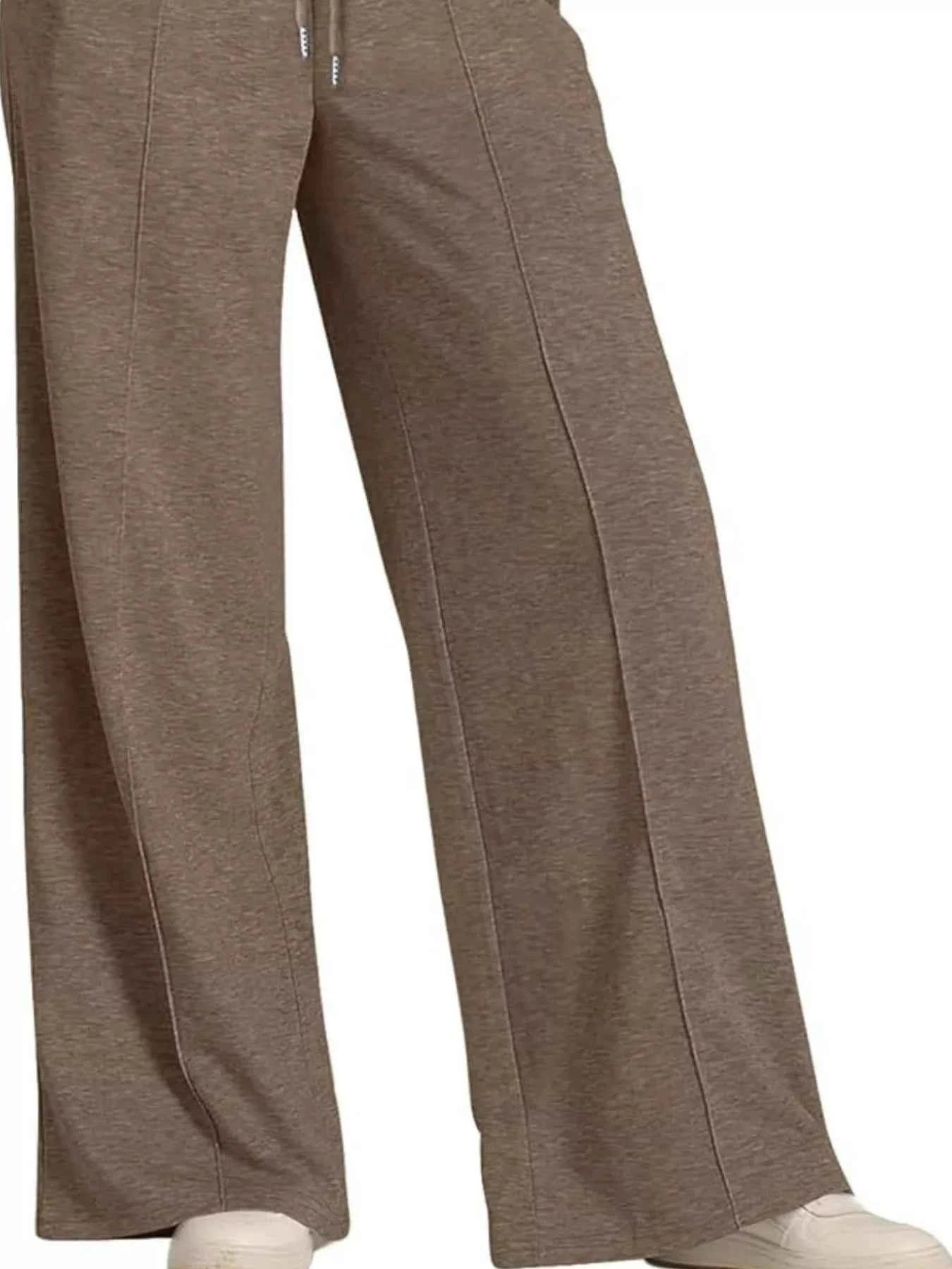women_fashion - littlescollectionsweatpantsWide Leg Drawstring Sweatpants Womencomfortable pants women