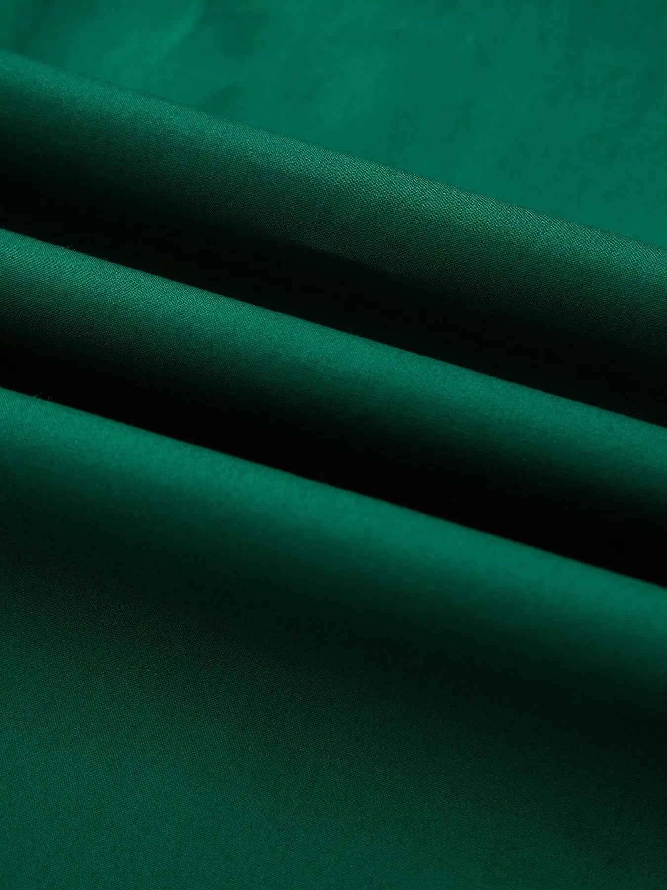 women_fashion - littlescollectionblousePuffy Flounce Sleeve Leopard Trim Green Cotton BlouseSYNZ