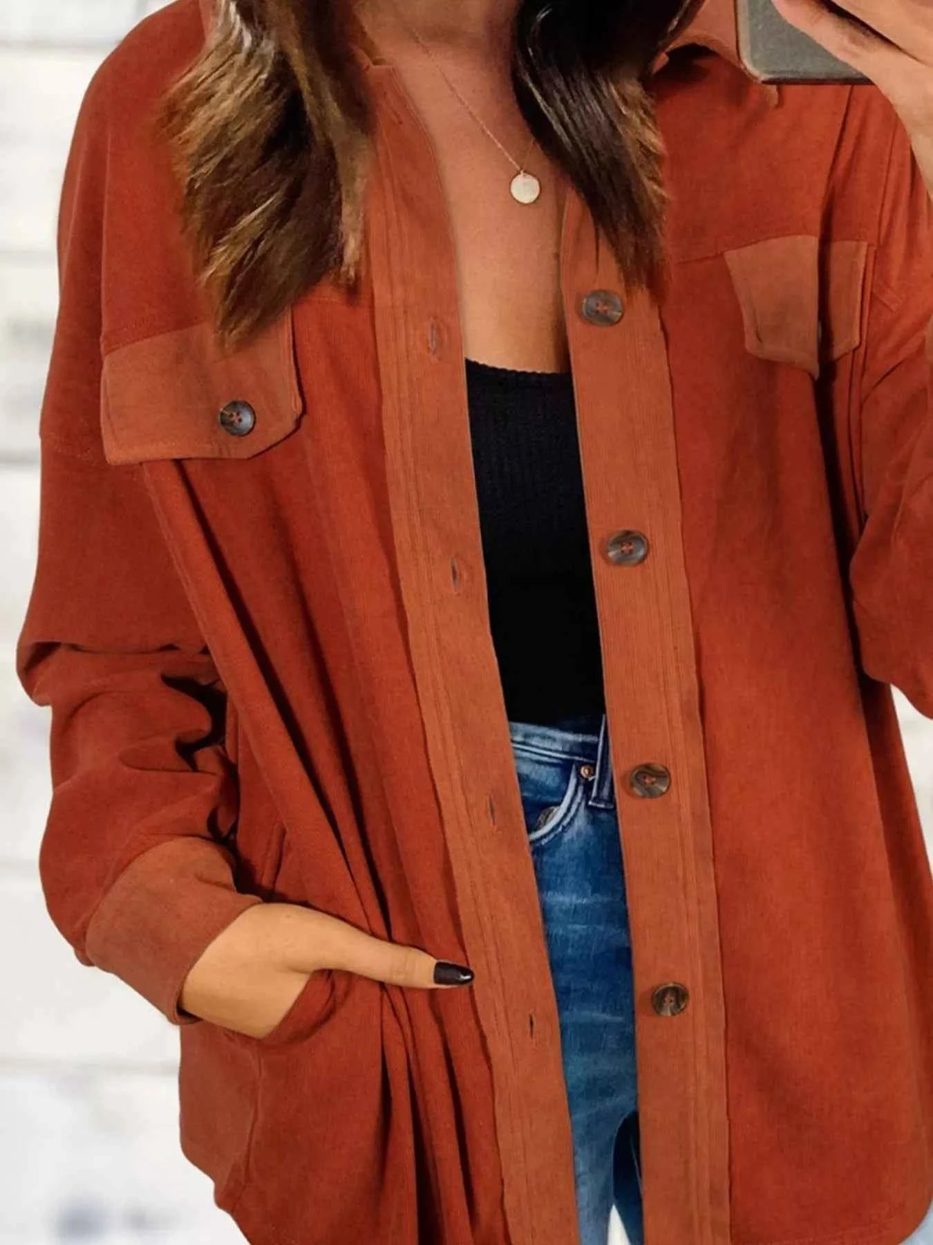 women_fashion - littlescollectionShacketCasual Boho Button - Down Loose ShacketSYNZ
