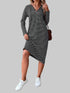Striped Hooded Cotton Dress