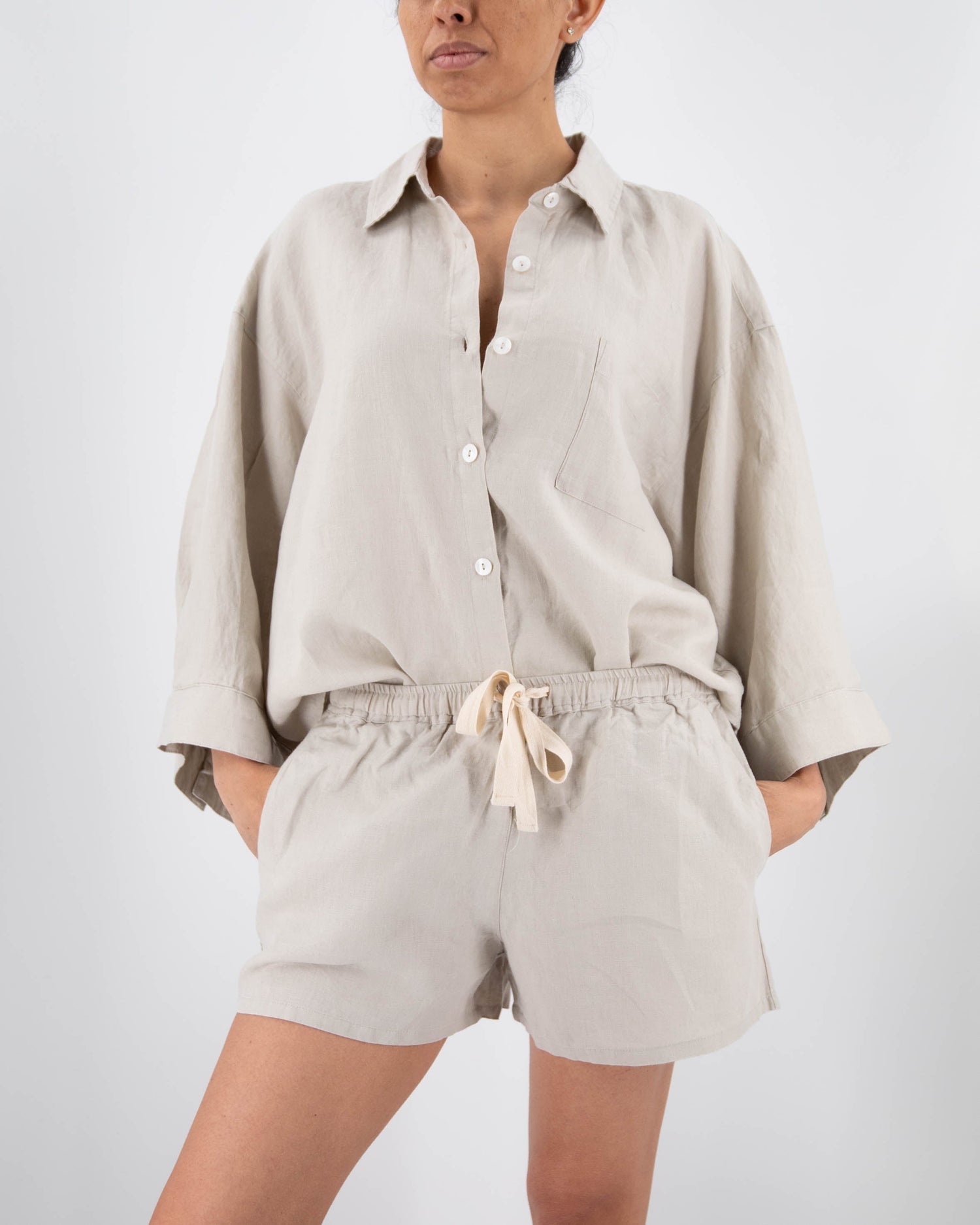women_fashion - littlescollectionLinen setCarrie Linen Sleepwear Set Womenlinen pajamas