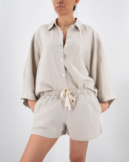 women_fashion - littlescollectionLinen setCarrie Linen Sleepwear Set Womenlinen pajamas