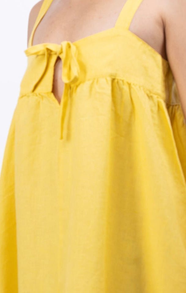 women_fashion - littlescollectionlinen dressRehana Linen Midi Strap Dress Linencasual dress