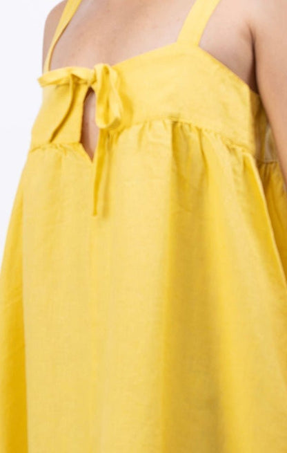 women_fashion - littlescollectionlinen dressRehana Linen Midi Strap Dress Linencasual dress