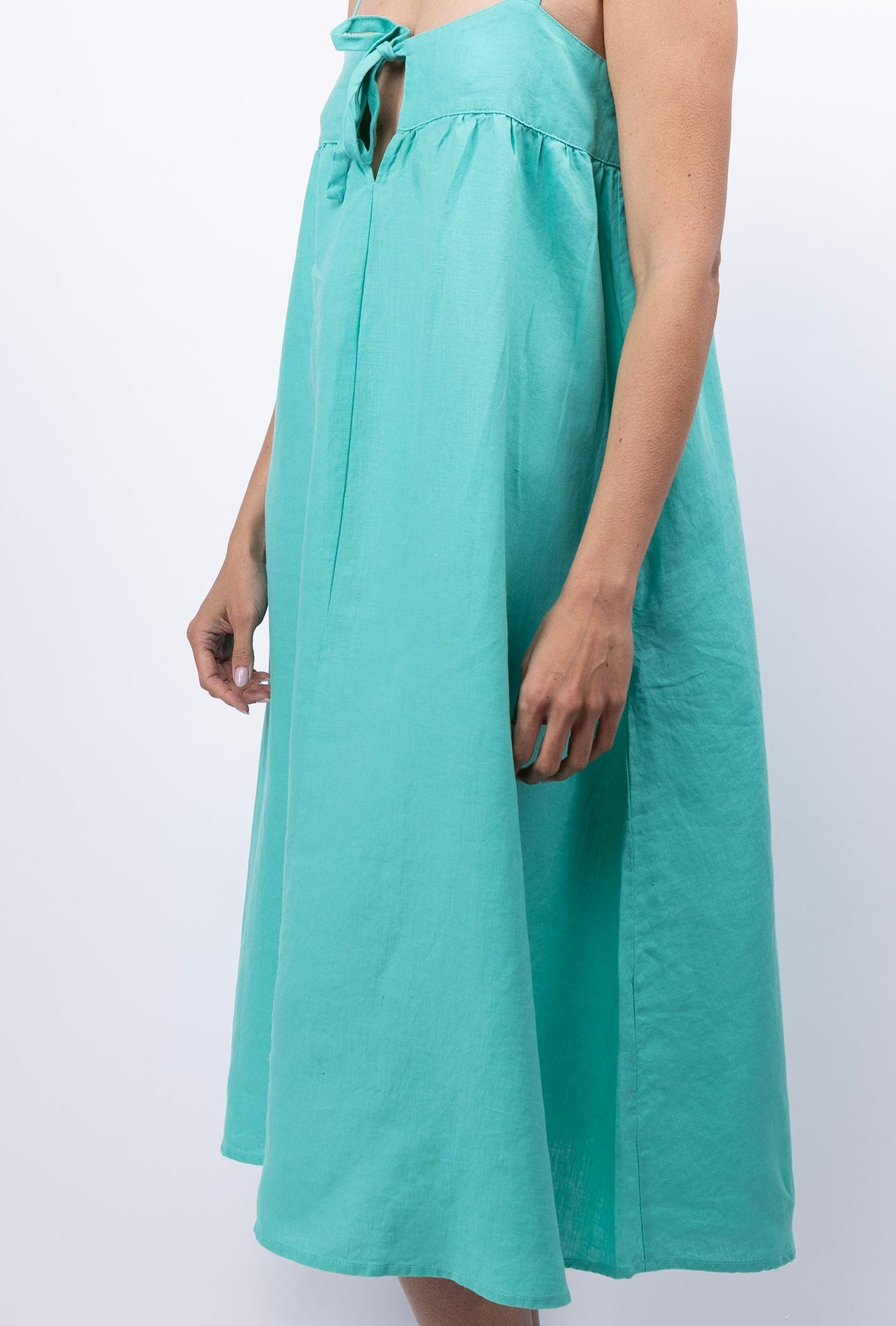 women_fashion - littlescollectionlinen dressRehana Linen Midi Strap Dress Linencasual dress
