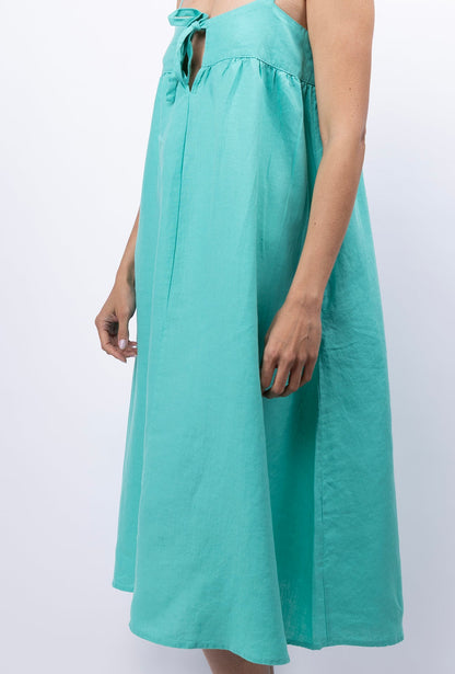 women_fashion - littlescollectionlinen dressRehana Linen Midi Strap Dress Linencasual dress