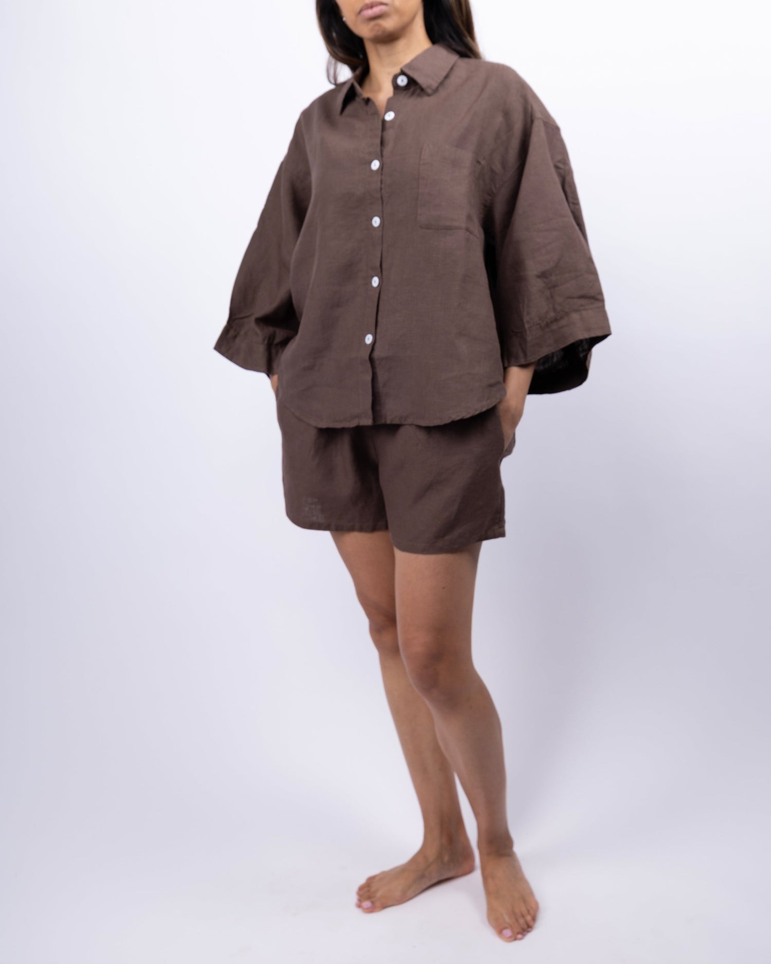 women_fashion - littlescollectionLinen setCarrie Linen Sleepwear Set Womenlinen pajamas