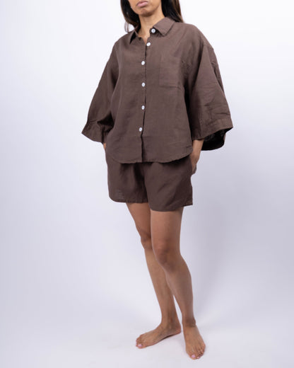 women_fashion - littlescollectionLinen setCarrie Linen Sleepwear Set Womenlinen pajamas