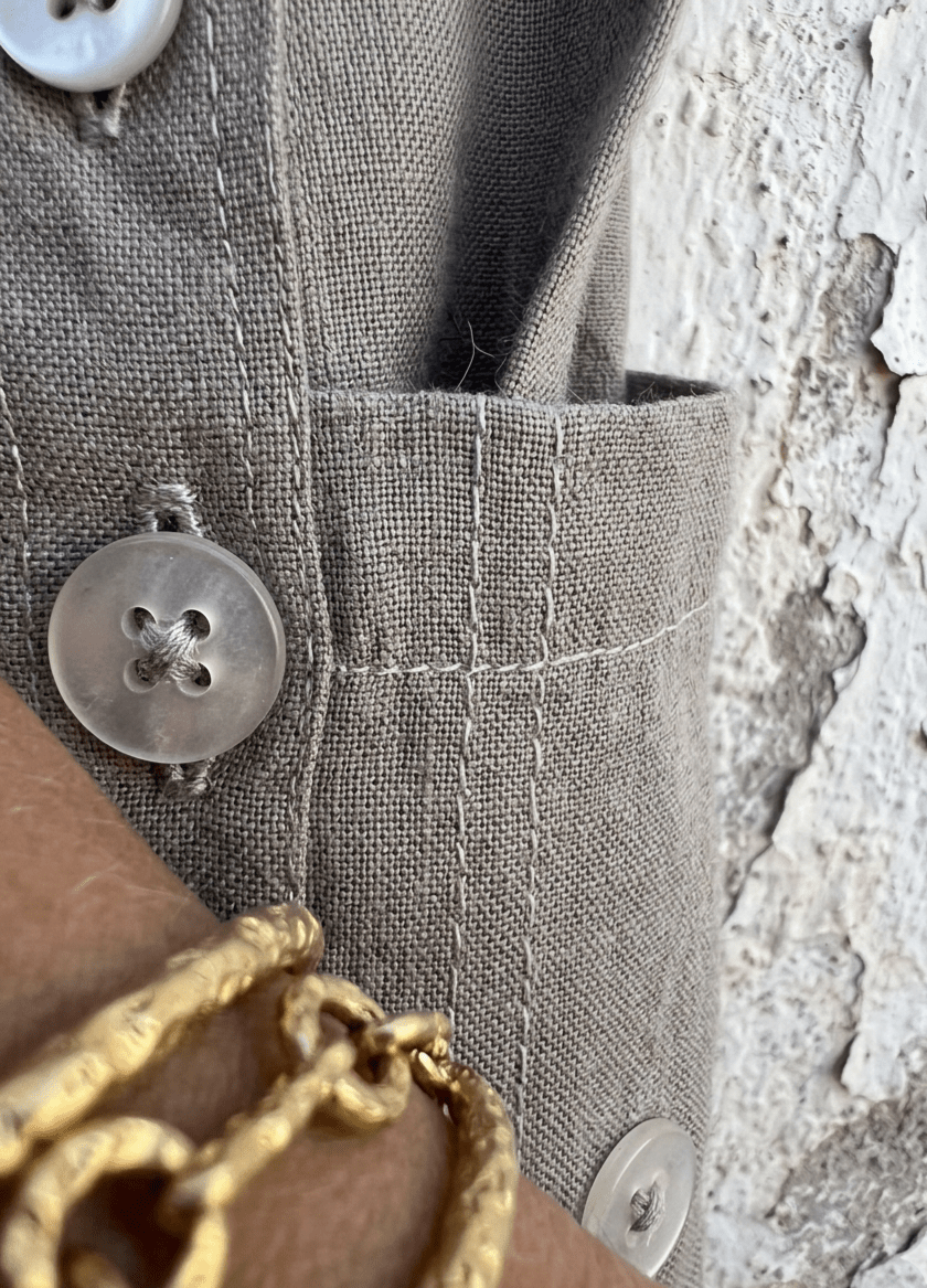 women_fashion - littlescollectionMidi dress linenSienna Linen Button - Down Midi Shirt Dress with Patch Pocketsbreathable dress