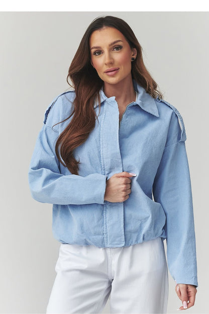 women_fashion - littlescollectionJacketsCorduroy Cotton Bomber Jacket | Zip - Up Loose Fit | One Sizecotton jacket