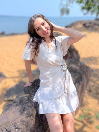 Solingen Short Sleeve Summer Made Wrap Dress