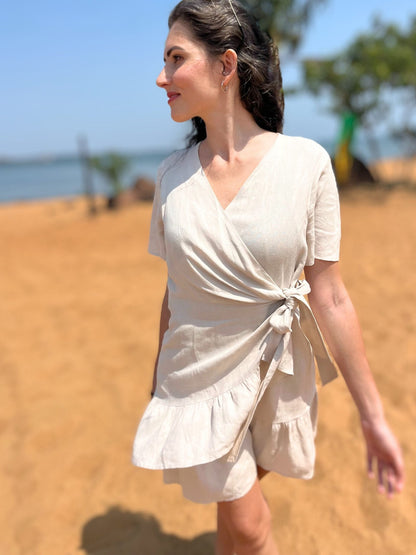Solingen Short Sleeve Summer Made Wrap Dress
