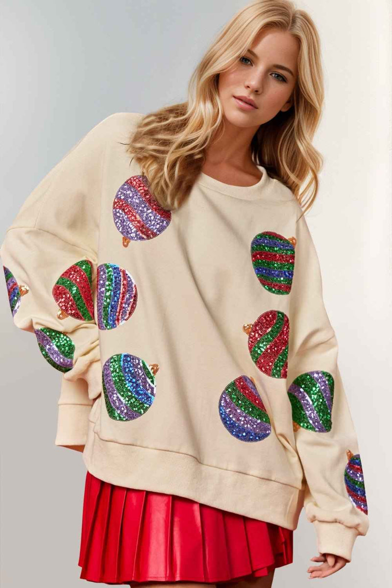 DT Sequin Cotton Sweatshirt
