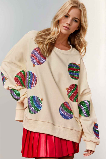 DT Sequin Cotton Sweatshirt
