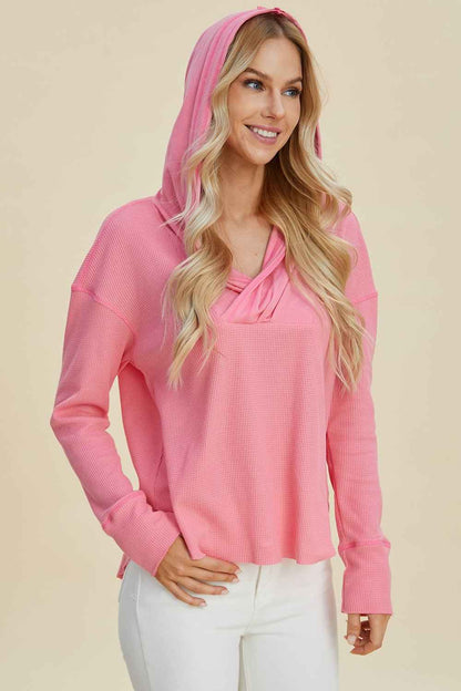 DT High-Low Dropped Shoulder Hoodie