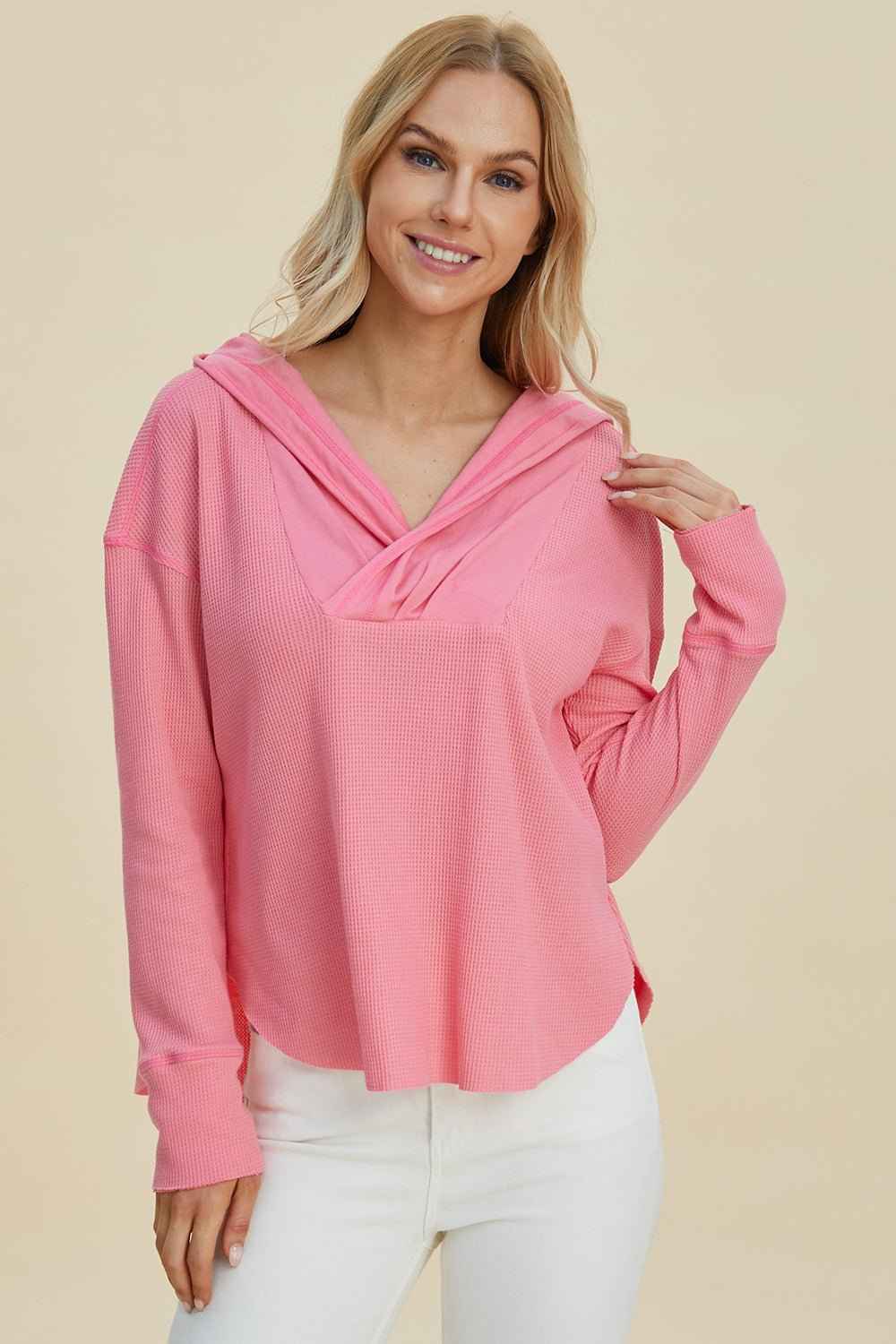 DT High-Low Dropped Shoulder Hoodie