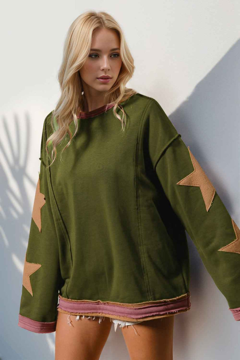 DT Star Patched Cotton Sweatshirt