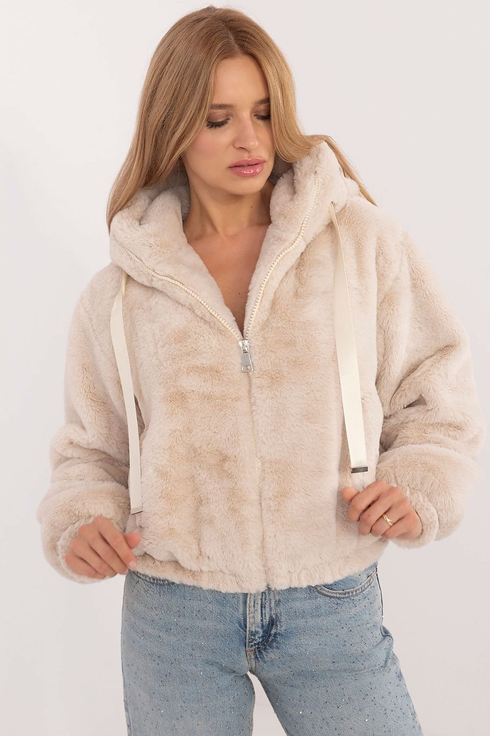 women_fashion - littlescollectionJacketFur Hooded Transitional Jacket One Size Womencasual outerwear