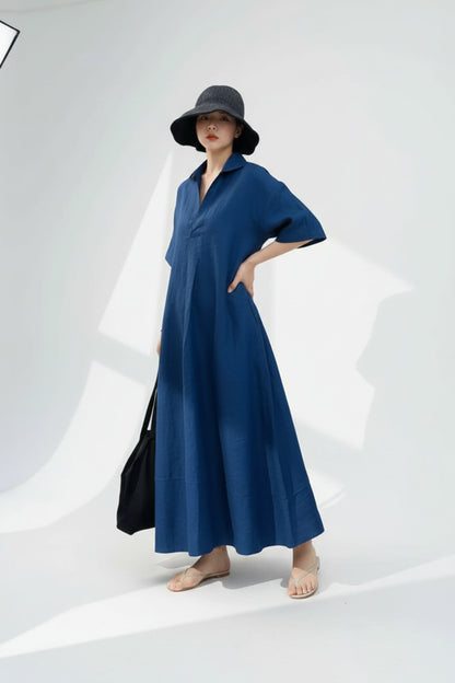 JNT Clematis Vintage Linen Dress