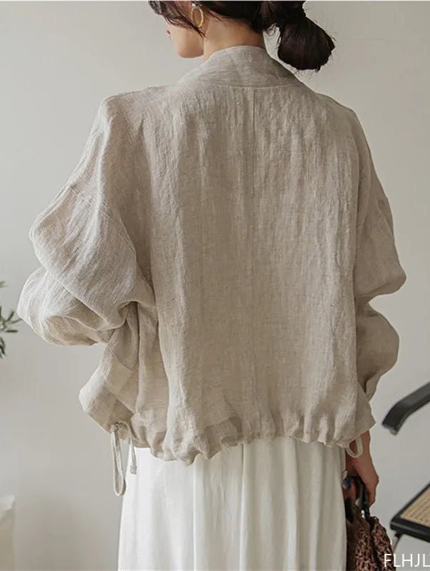 women_fashion - littlescollectionCoats JacketsLizzy Relaxed Linen Jacketcotton linen jacket